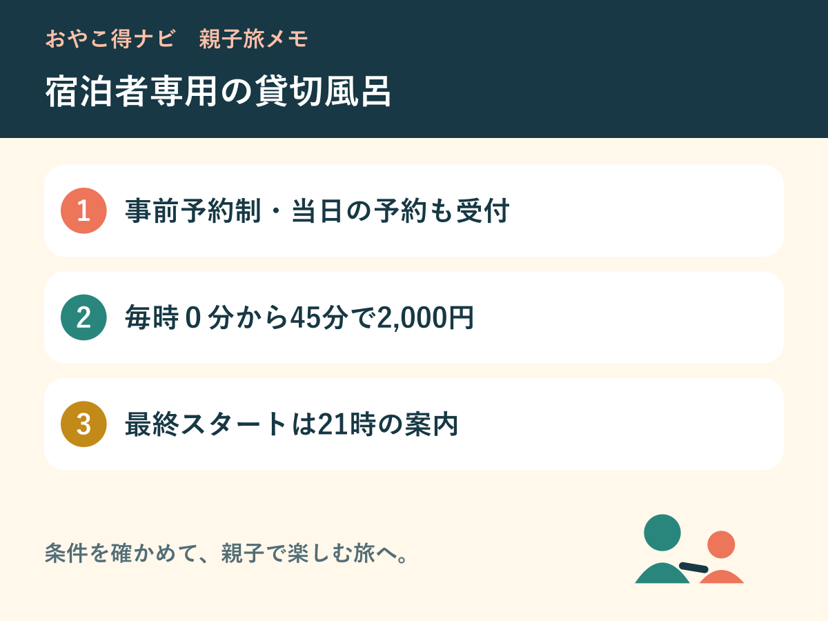 貸切風呂の時間・料金・事前予約を整理する図解