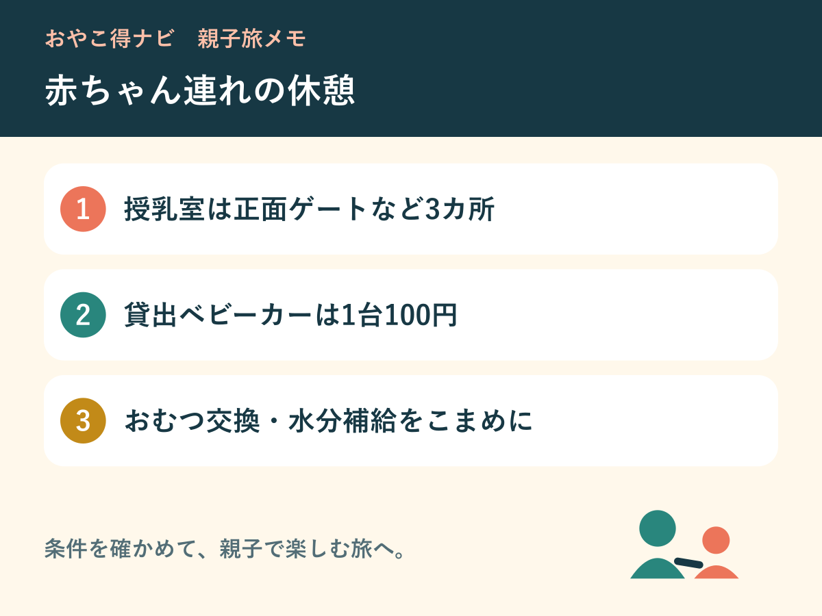 赤ちゃん連れの休憩ポイント